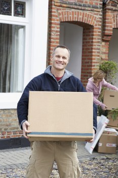 Van transport for furniture and boxes in a Twickenham residential area