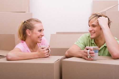 Twickenham moving van loaded with household boxes and furniture
