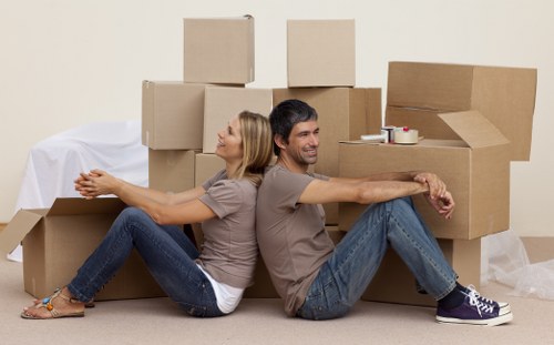 Safety-focused removal team preparing for loading
